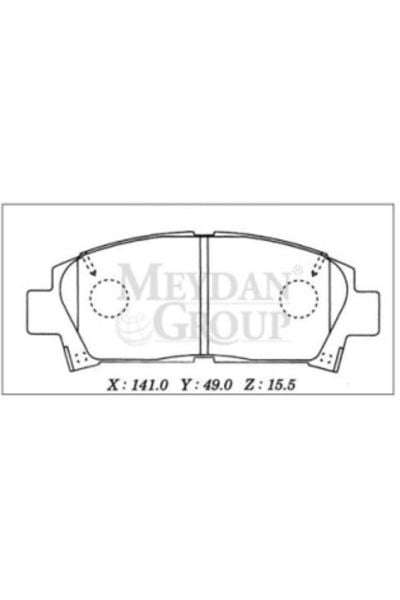 Toyota Carina 97/98 Ön Fren Balatası 2,0 (Disk) (141x49x15,5) (Daıwa)