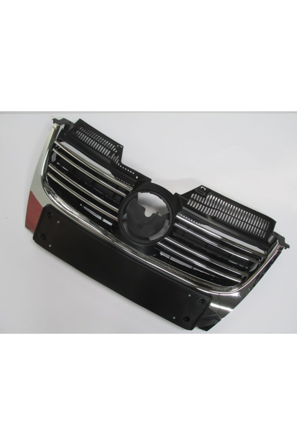 Volkswagen Jetta-5-06/10; Ön Panjur Nikelaj Kaplamalı Sensör Deliksiz Plakalık 52 Cm 1k5853653a9b9