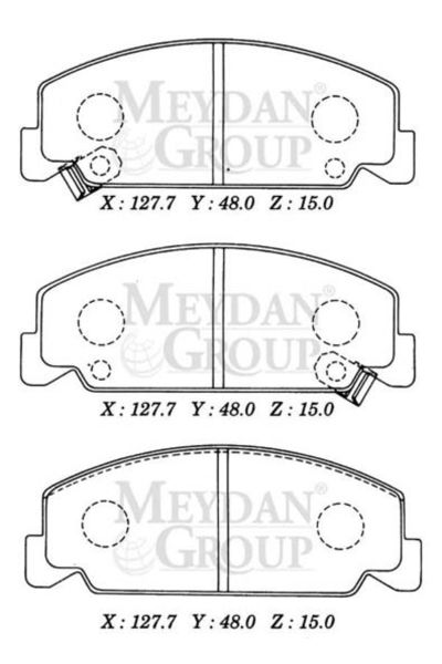 Honda Crx- 88-92 Ön Fren Balatası (DİSK) (127,8X48X15) (DAIWA) Oem No: 45022-sa6-600 Uyumlu 400-6350