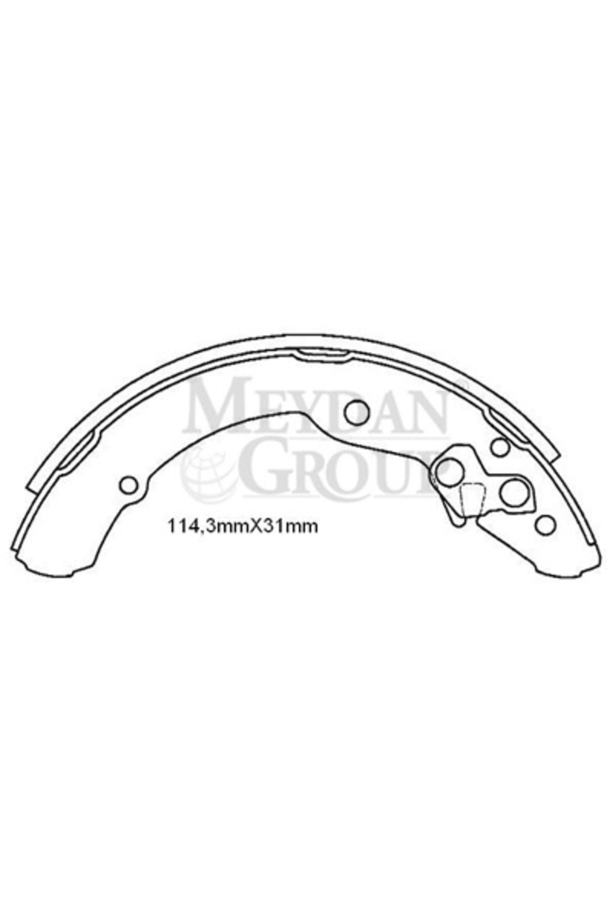 VOLKSWAGEN CADDY- 96/03; ARKA FREN PABUCU (114,3X31) (BRAMAX) 1J0698525