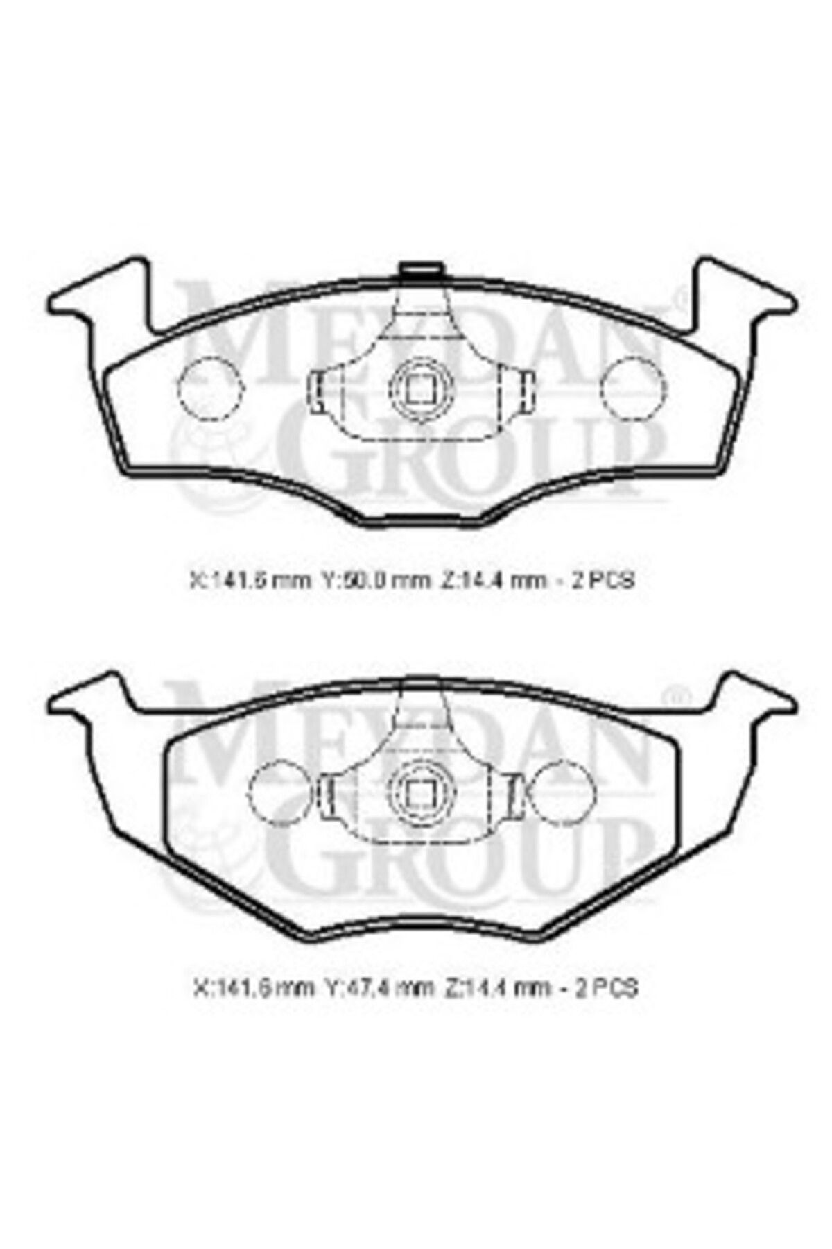 VOLKSWAGEN GOLF- 3- 92/98; ÖN FREN BALATASI (DİSK) (141,6X50X16,48/141,6X47,4X16,48)  1H0615106E