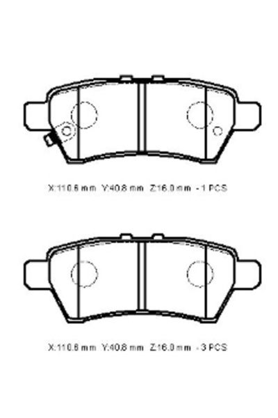 Nissan Pathfinder 05/09 Arka Fren Balatası (Disk) (110.6x40.8x16)(daıwa)