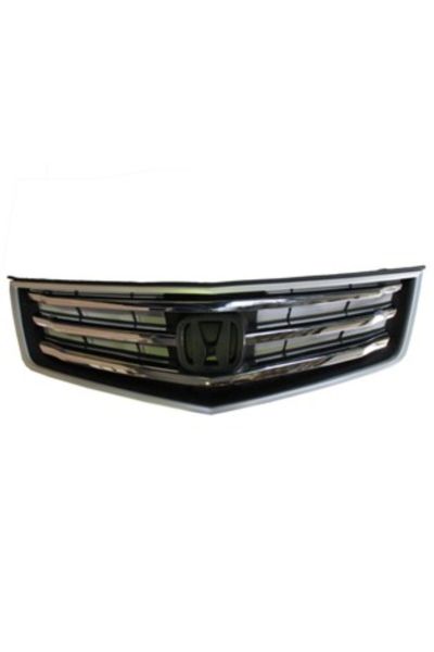 Honda Accord 08/11 Ön Panjur Gümüş Gri Çerçeveli/nikelaj Çıtalı/petek İçi Siyah (Tw)