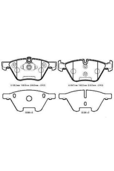 Bmw X1- E84- 09/15; Ön Fren Balatası (155.2X63.50X19,50/154.7X63.50X19,50) 34116769100
