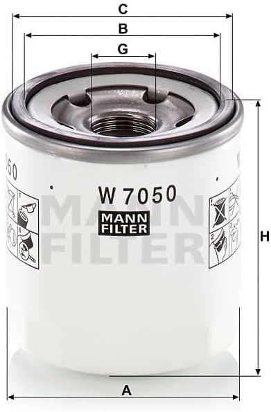 Mann W7050  Yağ Filtresi Boxer-Jumper 2.2hdı Ford Transıt 2.2tdcı (06-14)