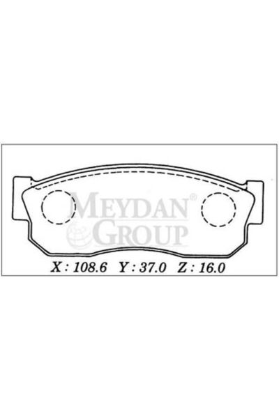 Nissan Sunny B11 Cd17 84/86 Ön Fren Balatası Benzinli Tip (Disk) (108,6x37x16) (Daıwa)