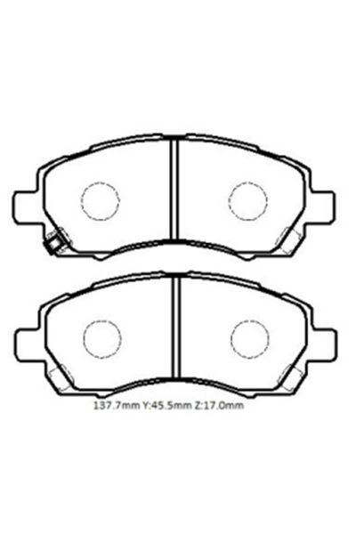 Subaru Impreza- 99/03; Ön Fren Balatası (DİSK) (137,7X45,5X17) (DAIWA) 26296-ae040