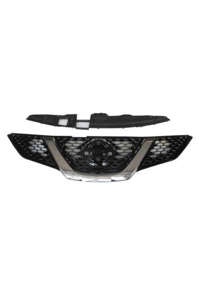 Nissan Qashqai J11 14/16 Ön Panjur Nikelaj Çıtalı (Kamera Delikli) (Tw)