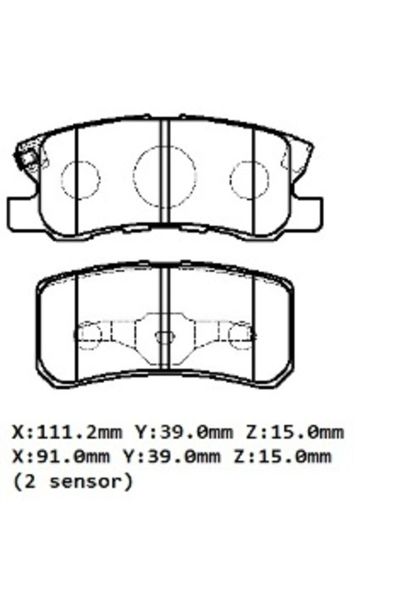 Citroen C4 Cactus 14/17 Arka Fren Balatası 1,6/1,8 (Disk)(111.2x39x15/91