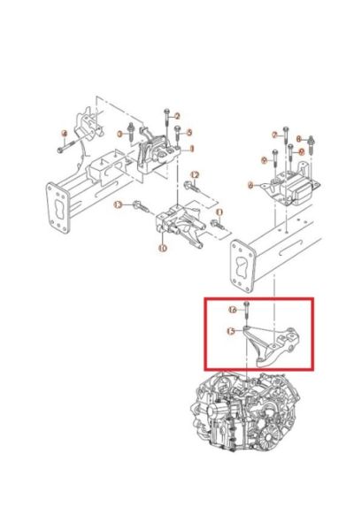 UYUMLU VOLKSWAGEN PASSAT B7 11/14 ŞANZUMAN BAĞLANTI KULAĞI (7 İLERİ DSG)