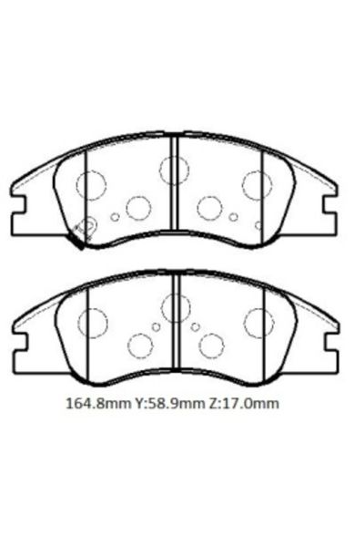 Kıa Cerato- 04/05; Ön Fren Balatası (DİSK) (164,8X58,9X17) (DAIWA) 581012fa20
