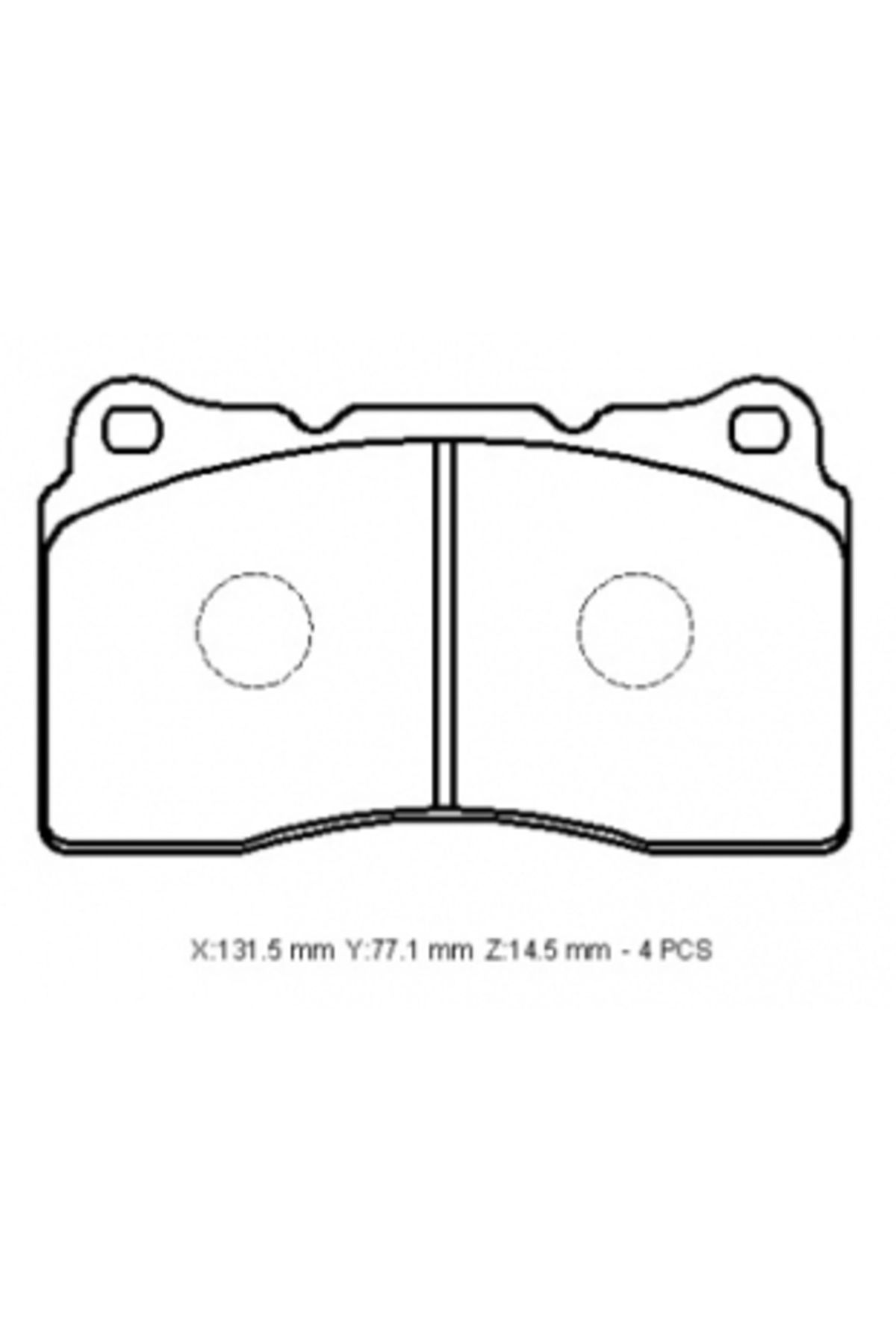 Alfa Romeo 159 06/11 Ön Fren Balatası (Kablosuz)(disk) (131,5x77,1x14,5)(bramax)