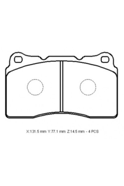 Alfa Romeo 159 06/11 Ön Fren Balatası (Kablosuz)(disk) (131,5x77,1x14,5)(bramax)