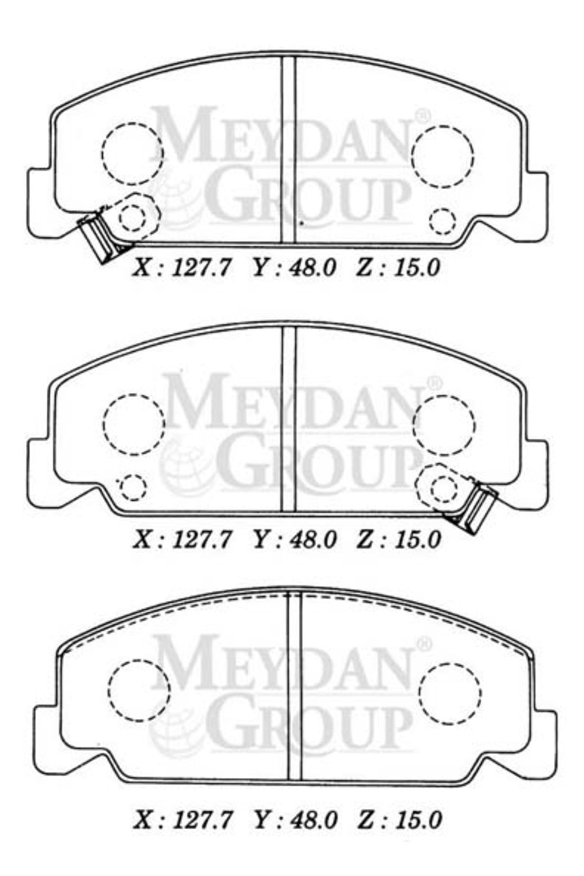 Honda Civic Sd/hb 88/91 Ön Fren Balatası (Disk) (127,8x48x15) (Daıwa)