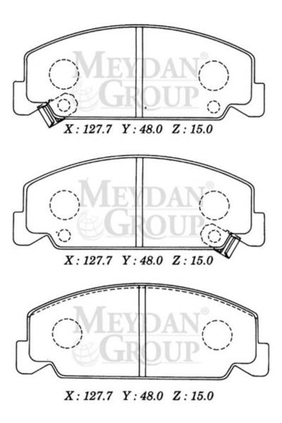 Honda Civic Sd/hb 88/91 Ön Fren Balatası (Disk) (127,8x48x15) (Daıwa)