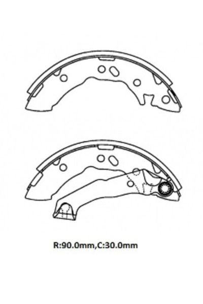 Hyundai Atos 98/03 Arka Fren Pabucu (90x30) (Daıwa)