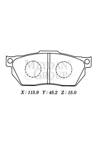 Honda Civic Sd/hb 92/95 Ön Fren Balatası Düz Tip (Disk) (115,9x45,2x15)(daıwa)