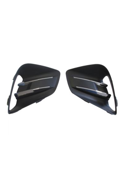 Renault Clio 5 Hb 20/23 Sis Lamba Kapağı Sağ/sol Set (2 Parça) Sis Deliksiz Nikelajlı