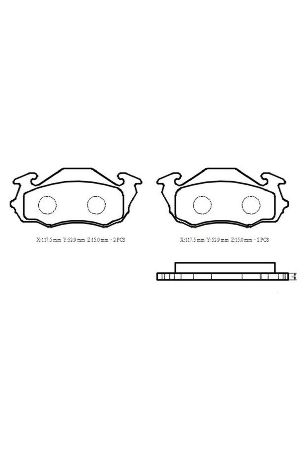 Subaru Domingo/libero 90/94 Ön Fren Balatası (Disk) (115x49x15) (Daıwa)