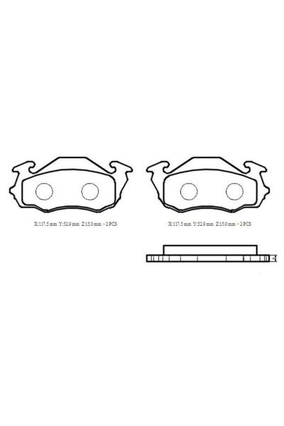 Subaru Domingo/libero 90/94 Ön Fren Balatası (Disk) (115x49x15) (Daıwa)
