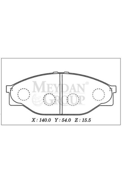 Toyota Hiace- Minibüs- 89/97; Ön Fren Balatasi (disk) (140x54x15,5) (daiwa)
