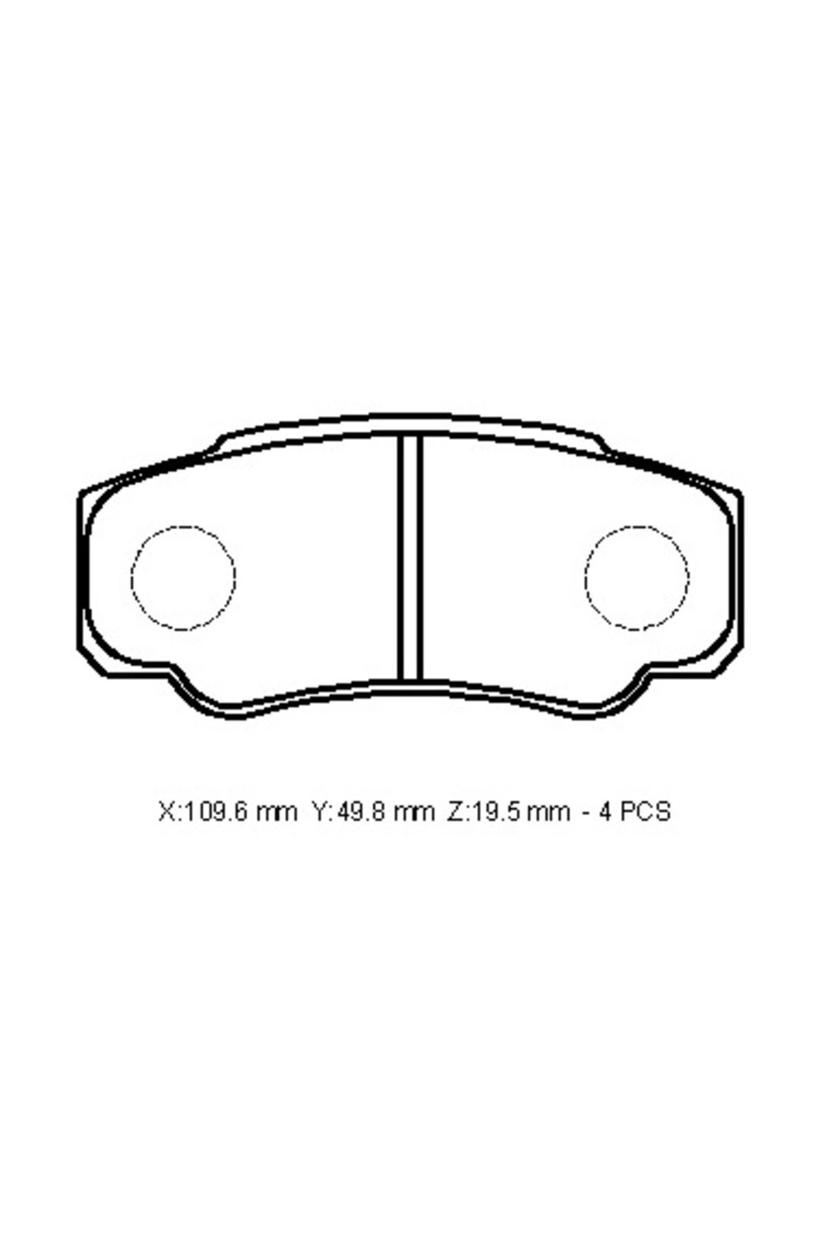 Fiat Ducato 14/24 Arka Fren Balatası 16 Jant (Kablosuz)(disk) (109,6x49,8x19,5)(bramax)