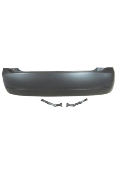 Ford Fiesta 02/05 Arka Tampon Siyah (Reflektör Delikli Bağlantı Braketleri İle) (Eurobump)