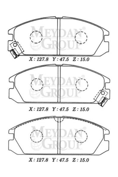 400-6350b/ Crx- 90/94; Ön Fren Balatası Segmanlı (disk) (127,8x47,5x15) (daıwa) Uyumlu