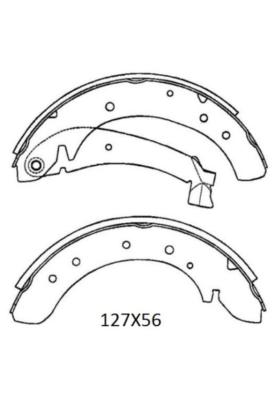 Citroen Jumper 98/01 Arka Fren Pabucu 2,0/2,5/2,8 (127x56)(18 Kişilik) (Fmk)