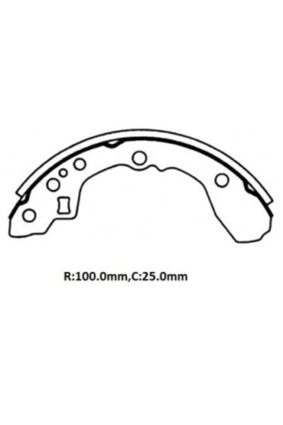 -ParçaAnında Kıa Rıo- I- 01-02 Arka Fren Pabucu (100X25) (DAIWA) Oem No: 0k30a-26-28z Uyumlu 708-636