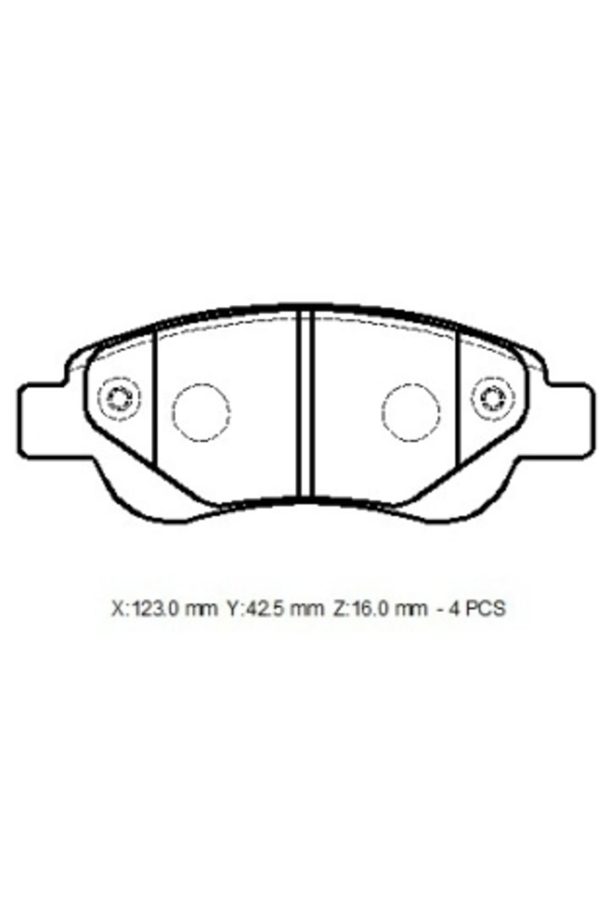 CITROEN C1- 07/13; ÖN FREN BALATASI (DİSK)(123X42,7X16)(BRAMAX)