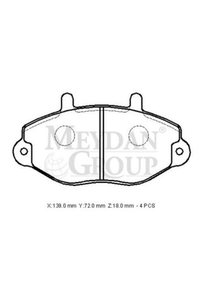 Ford Transit T15 96/02 Ön Fren Balatası T15 (Disk) (138,8x71,70x18) (Bramax)