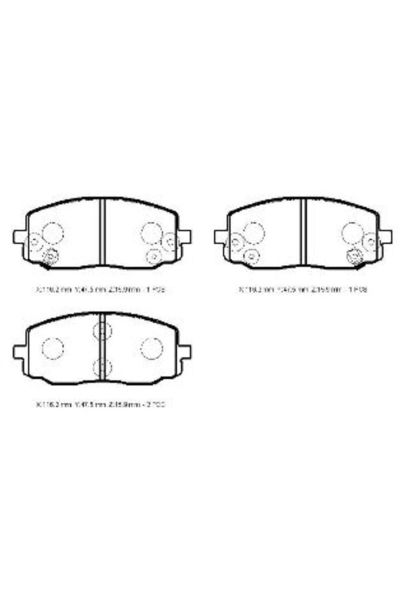 Hyundai I10 08/11 Ön Fren Balatası (Disk) (116,2x47,5x15,9) (Daıwa)