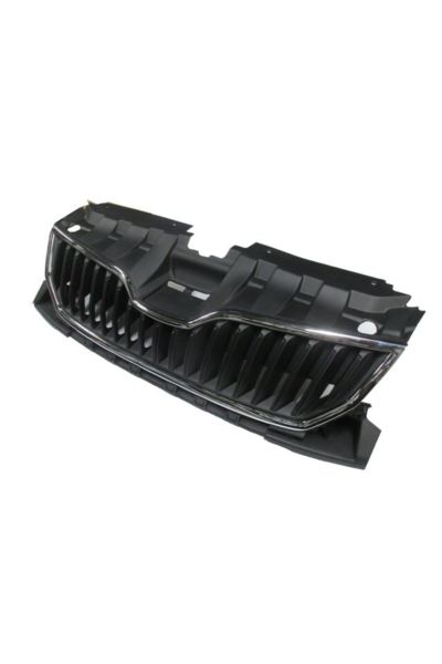 Skoda Fabıa- 15/18 Uyumlu  Ön Panjur (nikelaj Çıtalı Petekleri Siyah) (tw-y) 6v0853653