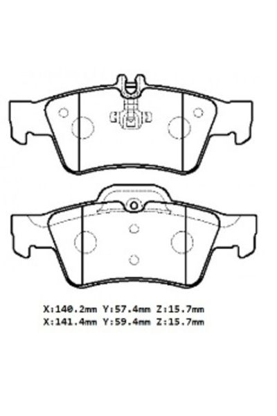 Mercedes E Class W212 10/12 Arka Fren Balatası(kablosuz)disk(140,2x57,4x15,7/141,4x59,4x15,7)bram