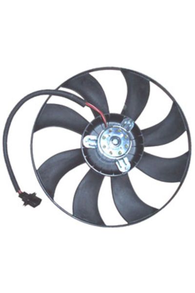 Volkswagen Polo- 4- 99/01; Radyatör Fanı Motorlu (8 KANAT) (220/60W 290MM) 1j0959455m