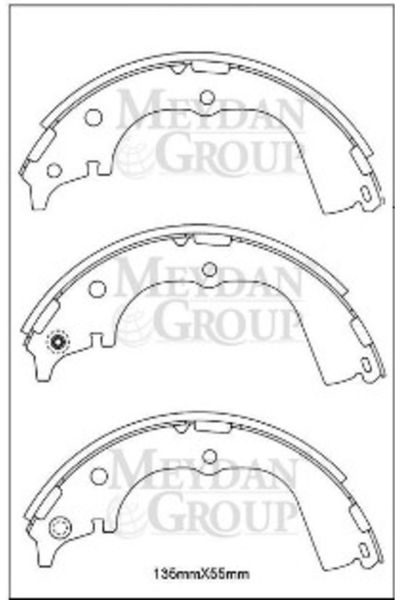 Toyota Hiace Minibüs 89/97 Arka Fren Pabucu (135x55) (Daıwa)