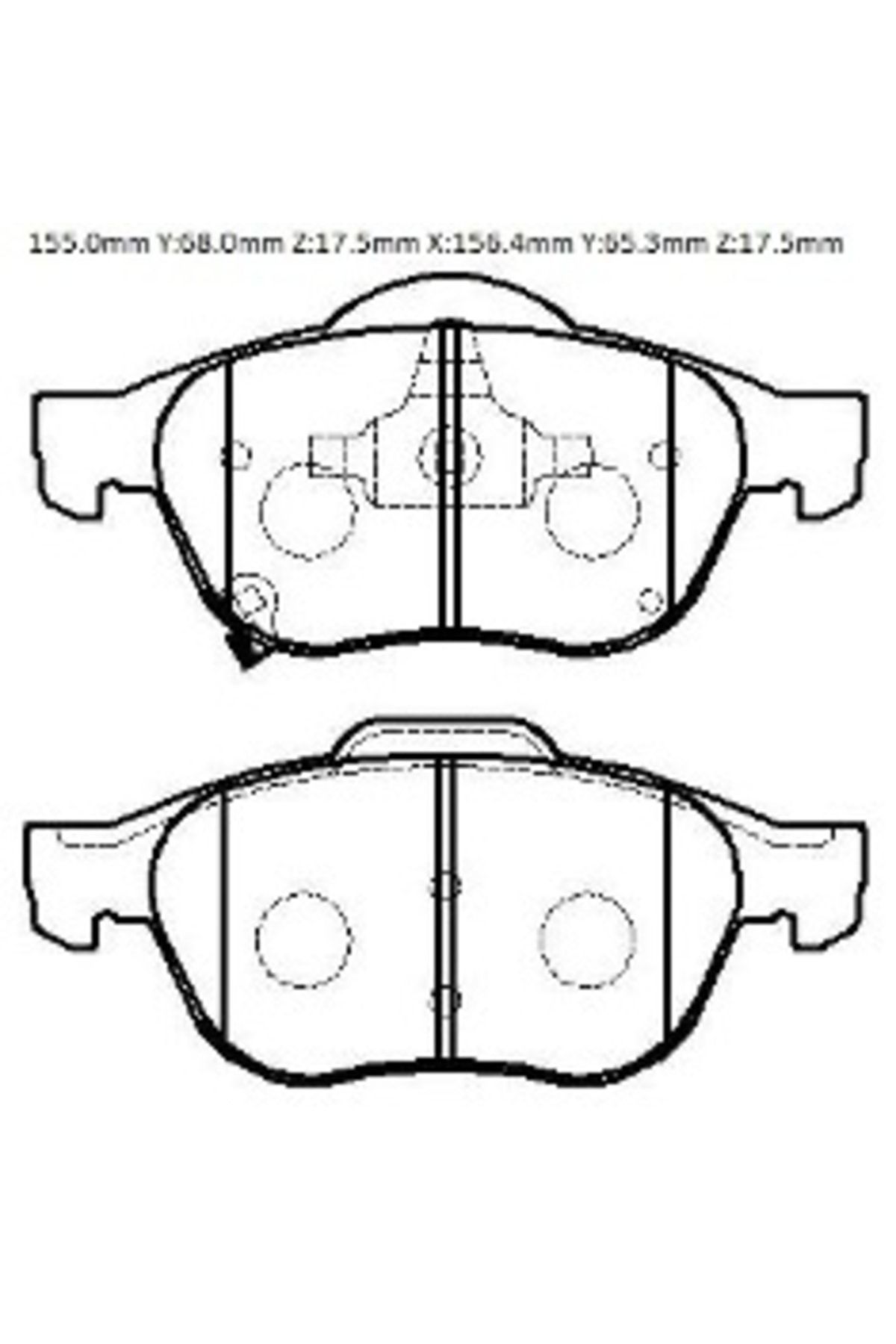 Toyota Avensıs- 01/02 Ön Fren Balatası 1,6/1,8/2,0 (disk) (155x71,1x17,5/15 6,4x68,4x17,5) (daıwa)