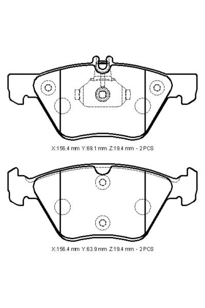 -ParçaAnında Mercedes E Class-w210-96/99;ön Fren Balatası Kablosuz)disk A0024205020