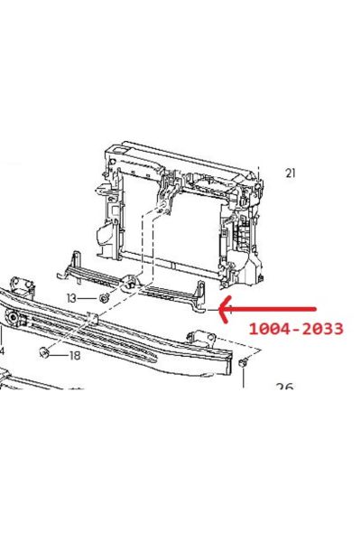 Volkswagen Jetta 6 11/14 Ön Tampon Braketi Orta (Ön Panel Alt Bağlantı) (Tw)