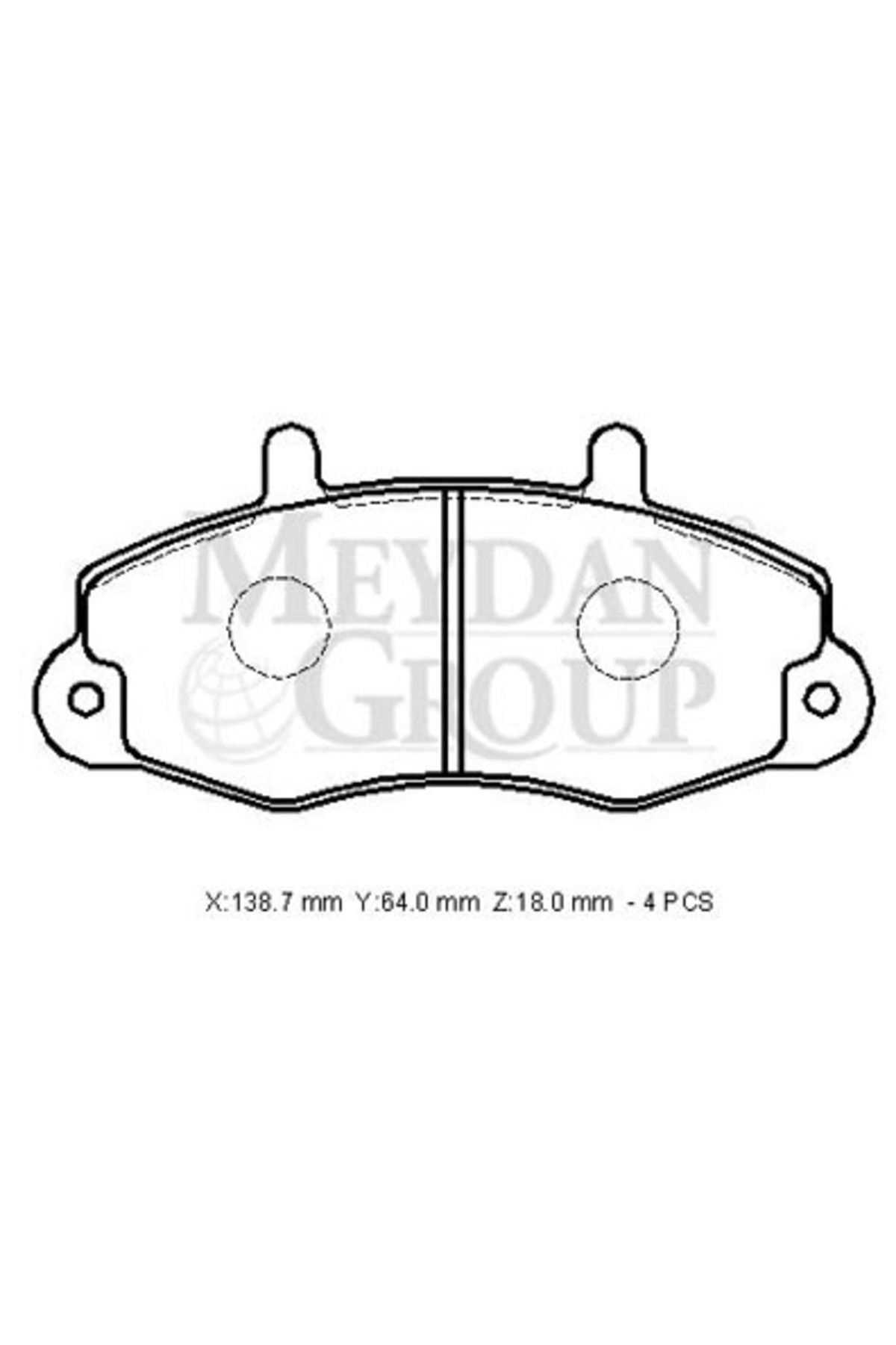 Ford Transit T15 96/02 Ön Fren Balatası T12 (Disk) (138,8x64x18)(bramax)