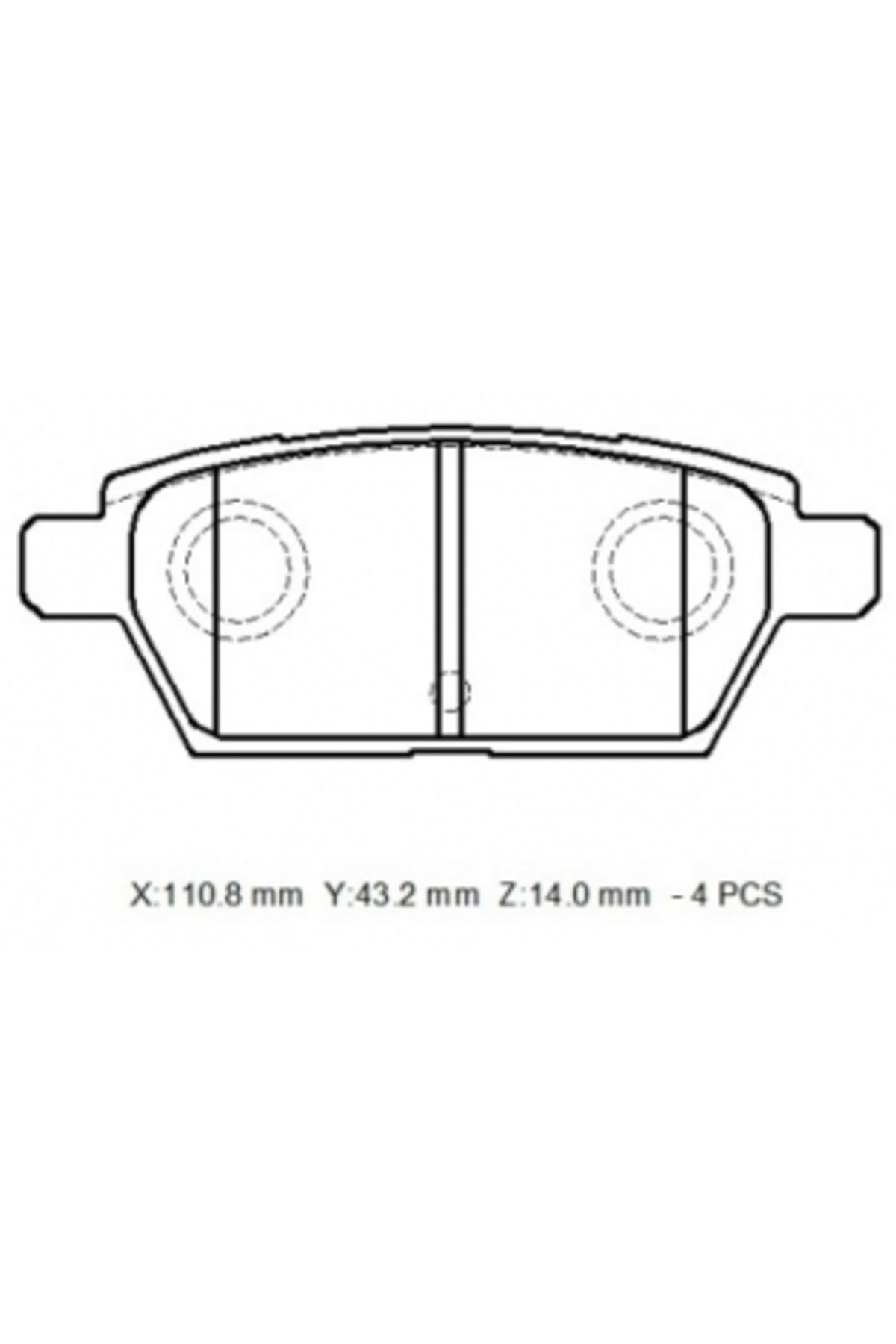 Mazda 6 Sd 03/06 Arka Fren Balatası 2,0/2,3 (Disk)(110,8x42x14)(bramax)