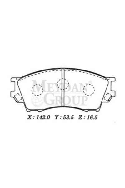 Mazda B2500 Pick Up 97/00 Ön Fren Balatası 4x4 (Disk) (142x53,5x16,5) (Daıwa)