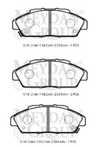 Honda Accord 90/93 Ön Fren Balatası (Disk) (141,2x51x18,5) (Daıwa)