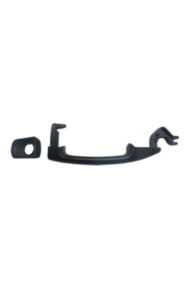 Peugeot 207 06/12 Uyumlu Ön Kapı Dış Açma Kolu Sağ Siyah (Pütürlü Tip) (Anahtar Deliksiz)