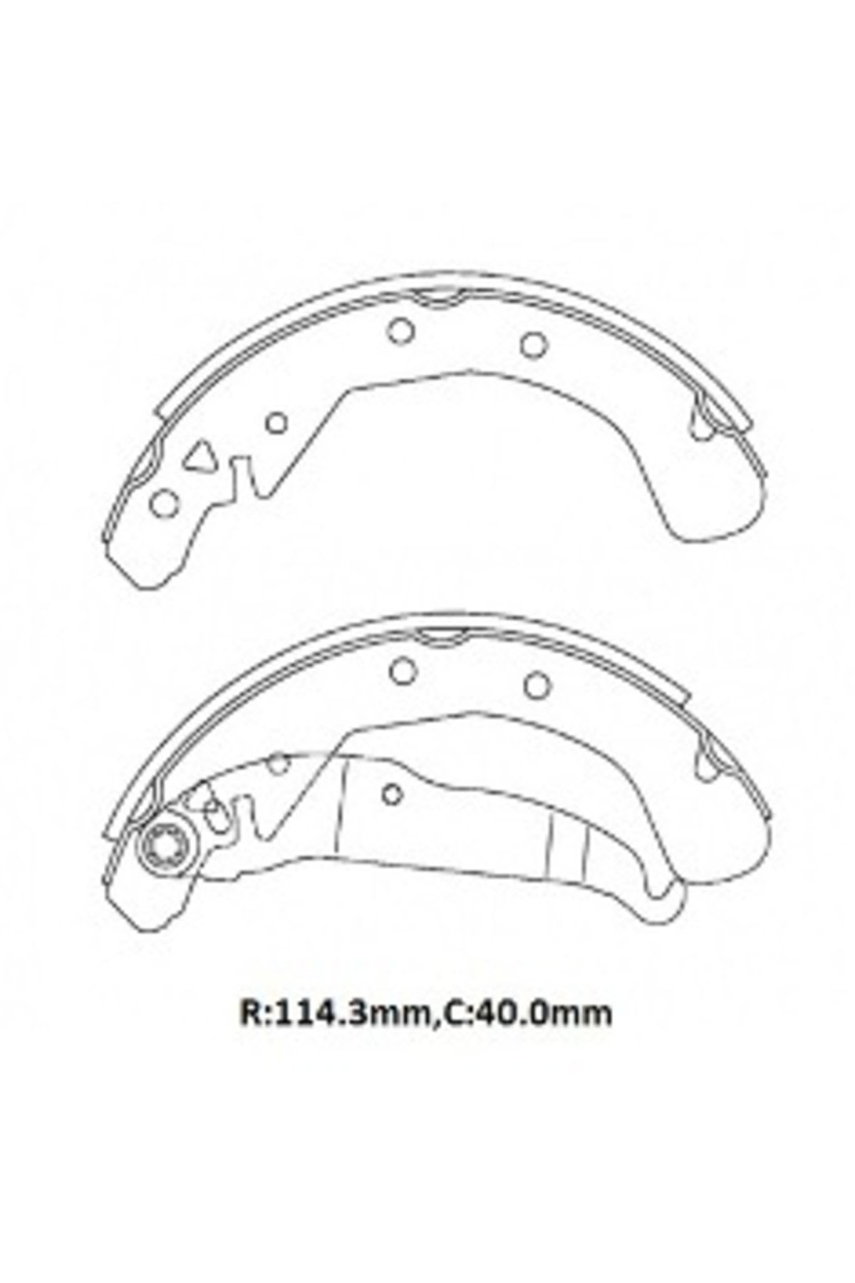 Opel Astra- Uyumlu  F- Sd/hb- 95/98; Arka Fren Pabucu 1,4/1,6/1,7 (114,3x40)(bramax)-1605064