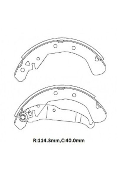 Opel Astra- Uyumlu  F- Sd/hb- 95/98; Arka Fren Pabucu 1,4/1,6/1,7 (114,3x40)(bramax)-1605064