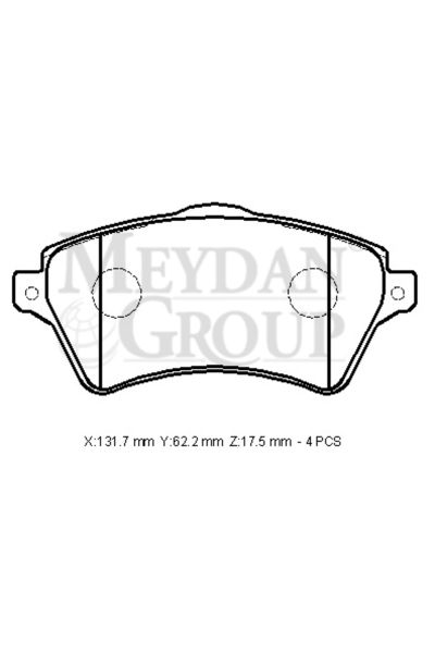 Landrover Freelander 01/05 Ön Fren Balatası (Disk) (131,7x62,2x17,5) (Bramax)