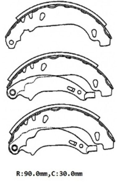 Peugeot 306 Sd/hb 00/01 Arka Fren Pabucu (90x30)(bramax)