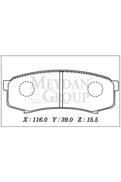 Toyota Landcruiser Vx 80 90/97 Arka Fren Balatası (Disk) (116x39x15,5) (Fmk)